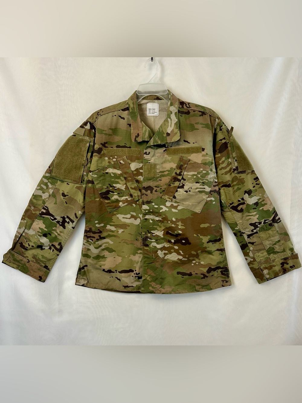 Military Army Camo Fatigue Zip Jacket / Medium Regular